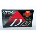 thumbnail image 2 of TDK D120 Mécanisme de Construction Rigide de Précision à Haut Rendement IEC I / Type I à Biais Normal Cassettes Audio - Lot de 5, 2 of 3