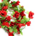 thumbnail image 2 of 2Pcs Artficial Small Rose Rattan Imitation Flower Hanging Vine Fake Plant Decoration for Home Wedding Party, 2 of 8