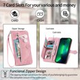 thumbnail image 2 of Case for iPhone 12 Pro Max Zipper Wallet Cover Lanyard Crossbody Neck Strap, 2 of 5