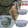 thumbnail image 1 of CHUANK 2PCS Durable Fishing Bait Trap Crab Net Crawdad Shrimp Cast Dip Cage Fish Minnow, 1 of 10