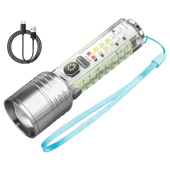 White Long Throw Rechargeable High Portable Outdoor Beam Light for Power Outages Work Light with Stand 2 Strip Cob Headlight Work Headlamps for Adults Headlamp Super Bright Strip Light Headlamp Hat