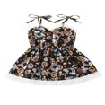 thumbnail image 1 of Robe d'Halloween pour Tout-Petite Fille, Enfants, Imprimé de Dessins Animés, Sans Manches, à Nouer, Robe Trapèze, 1 of 9