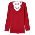 thumbnail image 1 of George Women's Plus Criss-Cross Back Sweater, 1 of 6