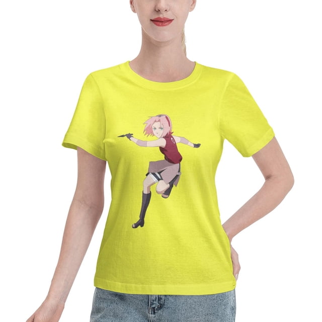 Women's Basic Short Sleeve T-Shirt Naruto Sakura