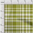 thumbnail image 2 of oneOone Cotton Cambric Green Fabric Check Sewing Material Print Fabric By The Yard 56 Inch Wide, 2 of 4