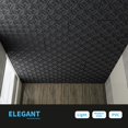 thumbnail image 3 of Art3d Decorative PVC Black Drop Ceiling Tile 2ft x 2ft, Glue up 3D Wall Panel 24 x 24in.12pcs, 3 of 8