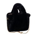 thumbnail image 1 of LinYooLi Plush Faux Fur Tote Solid Colour Autumn Winter Top-handle Bags Soft Warm Fashion Portable Simple Casual for Weekend Vacation, 1 of 6