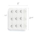 thumbnail image 3 of INSPIRE CHIC Rallonges de Soutien-Gorge pour Femmes à 3 Crochets 3 Rangées Bretelle de Soutien-Gorge Extensible Boucle Crochets Bande de Soutien-Gorge Blanc Pur 2, 3 of 5