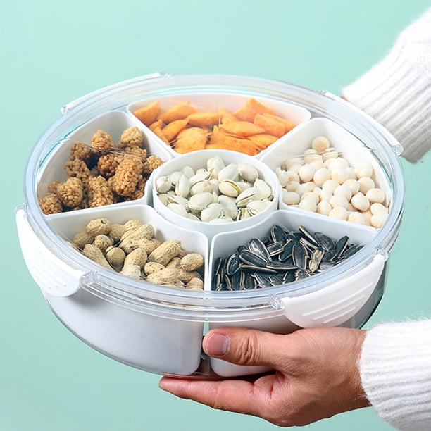 Classic Kitchen Accessories, Veggie Tray with Lid 4/6 Compartments