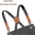 thumbnail image 3 of Chef Aprons for Men Women with Large Pockets, Cotton Canvas Cross Back Heavy Duty Adjustable Work Apron, (Grey), 3 of 5