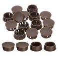 thumbnail image 1 of Uxcell 18pack 22mm(7/8") Nylon Hole Plugs, Flush Type Panel Round Snap In Fastener Knockout Plugs, Brown, 1 of 6