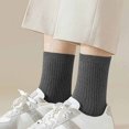 thumbnail image 5 of RKSTN Mens Socks 5PC Winter Solid Color Comfortable Breathable Knitted Cotton Socks Soft Breathable Mens Socks, 5 of 5