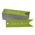thumbnail image 1 of Inkdotpot Silver Foil Paper Hang Tags Love Is Sweet Wedding Favor Tags 100 Pieces, 1 of 6