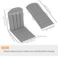 thumbnail image 3 of Outsunny 4PCS Adirondack Chair Cushion, Patio Chair Cushions, Grey, 3 of 10