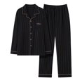 thumbnail image 4 of Men's Soft Comfortable Long Sleeve Pajama Set Breathable Loungewear for Relaxation and Sleep, 4 of 4