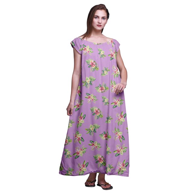 Bimba Pyjama pour Femmes Imprimé à Manches Courtes Longue Chemise de Nuit Tenue de Nuit pour Dames