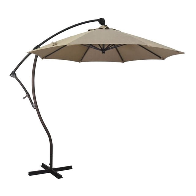 California Umbrella Parasol Déporté de 9 Pieds en Lin Sésame