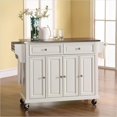 thumbnail image 2 of Pemberly Row Traditional Wood/Stainless Steel Top Kitchen Cart in White, 2 of 6