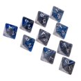 thumbnail image 1 of Milaget Multi-sided Polyhedral Dice Wargaming Dice D8 Gems for TRPG Game Grey+Blue, 1 of 9