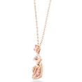 thumbnail image 4 of Pink Diamond Swan Necklace Swarovski Elements Crystal Swan Pendant, 4 of 5