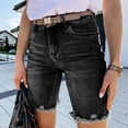 thumbnail image 1 of Weiqiqre Jupe Courte en Denim pour Femmes, Mini-Jupe Extensible à Taille Mi-Haute, Décontractée et Tendance, Jupes en Jean avec Poches, 1 of 9