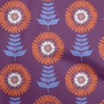 thumbnail image 1 of oneOone Cotton Cambric Violet Fabric Asian Block Floral Craft Projects Decor Fabric Printed By The Yard 56 Inch Wide, 1 of 4