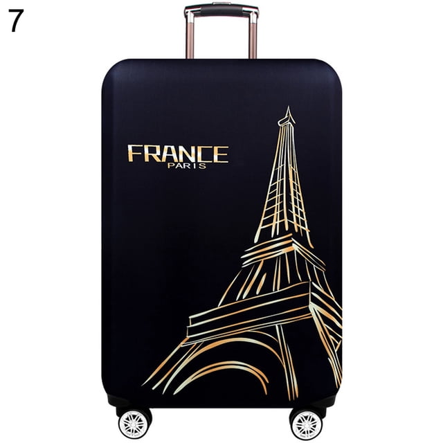 HEVIRGO Flower Print Elastic Dust Proof Travel Suitcase Luggage Protective Cover Case