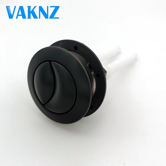 38mm Matt Black Dual Flush Toilet Cistern Push Button