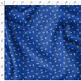 thumbnail image 4 of Soimoi Blue Silk Fabric OMG Text Decor Fabric Printed Yard 42 Inch Wide, 4 of 5