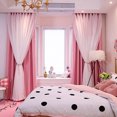 thumbnail image 1 of Agiferg Starry Sky Sheer Curtain Tulle Window Treatment Voile Drape Valance Double-deck, 1 of 6