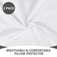 thumbnail image 3 of 3D Air Fabric Waterproof Pillow Protectors with Zipper, Pillow Covers Set of 2 Zippered Pillow Case Pillow Encasement Soft Breathable ( Standard, Square), 3 of 7