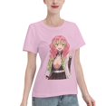 thumbnail image 2 of Women's Basic Short Sleeve T-Shirt Demon Slayer Blade Ganlu Temple Mili, 2 of 6