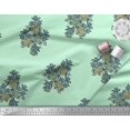 thumbnail image 3 of Soimoi Rayon Crepe Fabric Leaves & Floral Block Decor Fabric Printed Yard 46 Inch Wide, 3 of 3