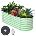 thumbnail image 1 of Yiwa Large Raised Garden Bed, 8x2x1 ft Outdoor Planter Box Kit with Galvanized Steel and Open Base Design, 1 of 8