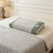 Horivan Buckwheat Hull Pillow 19x11 Inch Adjustable Height Comfort Pillow Quilted Cotton Cover