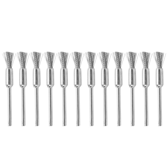 Brosse à Roue en Fil d'Acier Inoxydable, Fournitures Industrielles Accessoire de Perceuse Brosse à Tasse en Fil de Perceuse Brosse à Roue en Fil de Perceuse Durable pour Polissage Nettoyage en Forme de Stylo