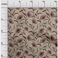 thumbnail image 2 of oneOone Velvet Brown Fabric Florals Sewing Material Print Fabric By The Yard 58 Inch Wide, 2 of 5