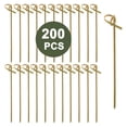 thumbnail image 1 of Bamboo Cocktail Picks 200 Pack With Looped Knot Fancy Bamboo Toothpicks for Appetizers Cocktail Toothpicks Natural Bamboo Picks Bamboo Skewers, 1 of 9