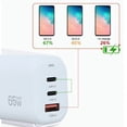 thumbnail image 4 of 65W GaN USB-C Wall Charger PD 3.0 Fast Charging Adapter with Foldable Plug for Smartphones Tablets Laptops, 4 of 6