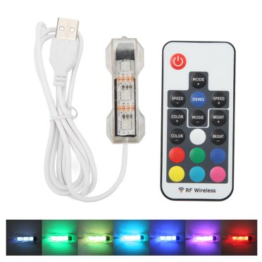 LED Aquarium Light Micro Landscape Fish Tank Remote Control Light for Medium Small Fish Tanks with Hex Square BlocksWhite Line