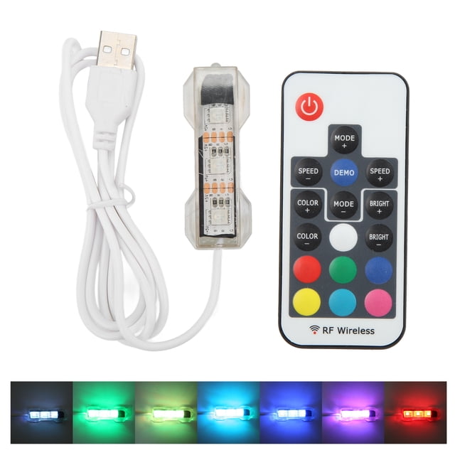LED Aquarium Light Micro Landscape Fish Tank Remote Control Light for Medium Small Fish Tanks with Hex Square BlocksWhite Line
