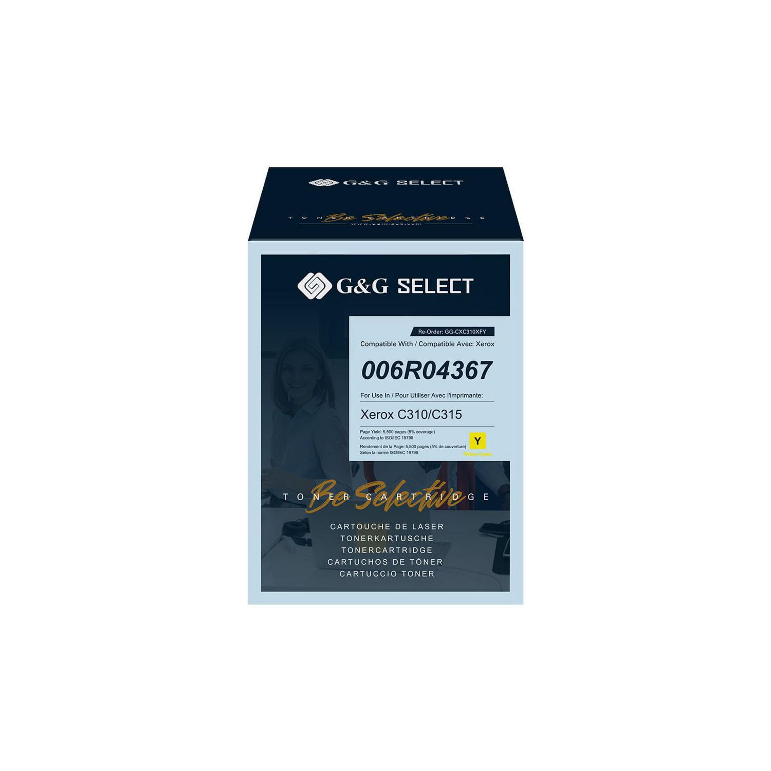 G&G Select Xerox C310/C315 Nouvelle cartouche de toner jaune compatible, 006R04367
