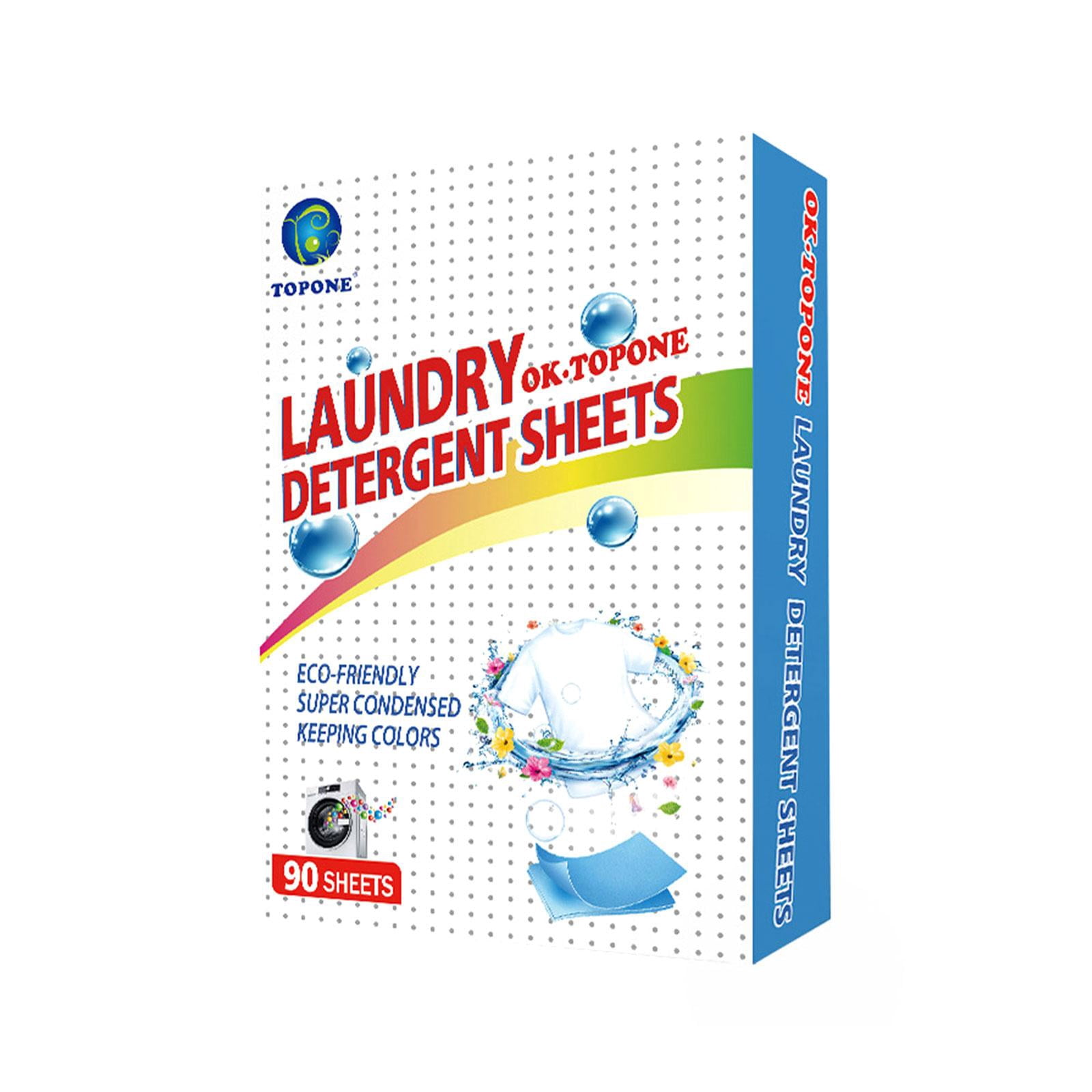 90x Laundry Detergent Nano Super Soasp Sheets Clothes Washing Fabric M7Y5