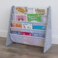 thumbnail image 4 of Humble Crew Saturn Grey Kids Bookshelf 4 Tier Book Organizer, Gris / Blanc, 4 of 4