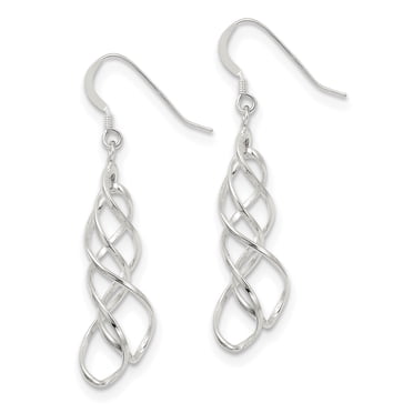 Boucles d'Oreilles en Argent Sterling avec Crochet de Berger QE8824