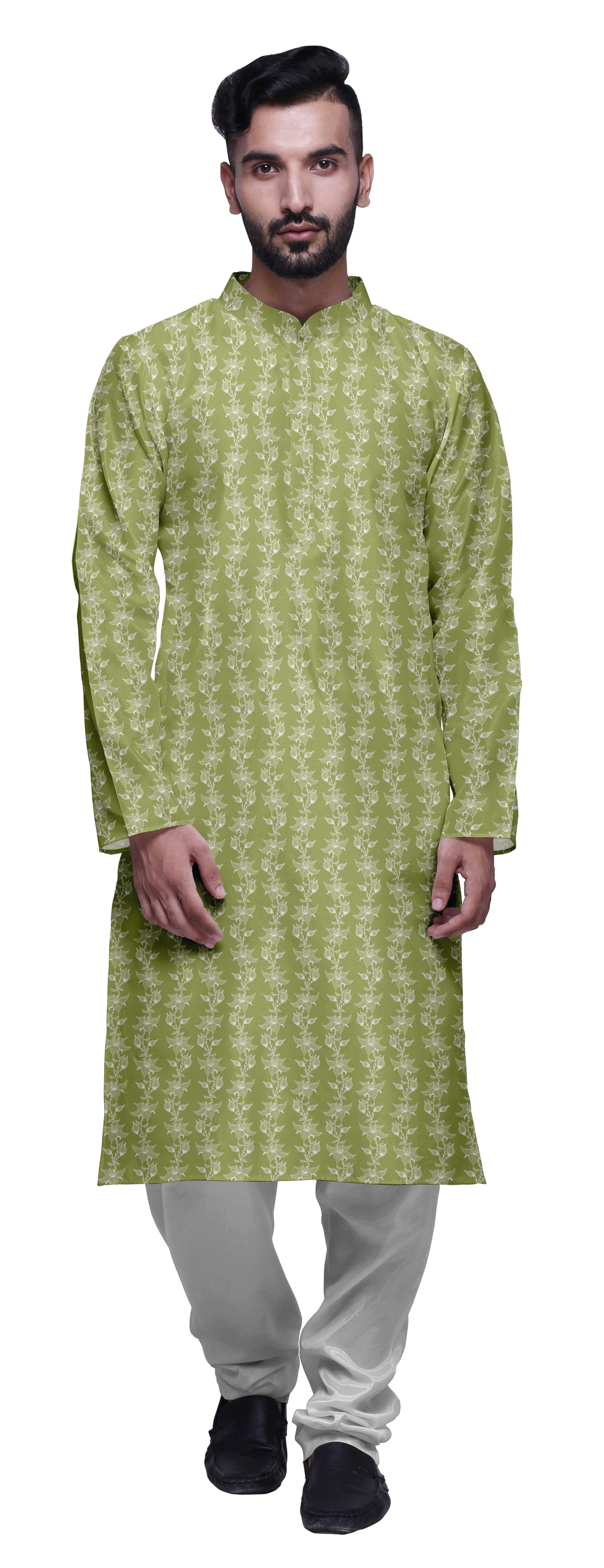 Atasi Kurta Pyjama de Designer pour Hommes Ensemble Kurta Droit Imprimé Vêtements d'Été