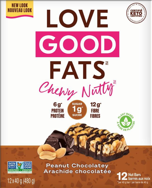 Love Good Foods - Chewy-Nutty Nut Bar Peanut Chocolatey, 40g