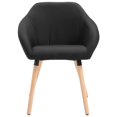 thumbnail image 2 of vidaXL Dining Chairs 4 pcs Black Fabric, 2 of 5