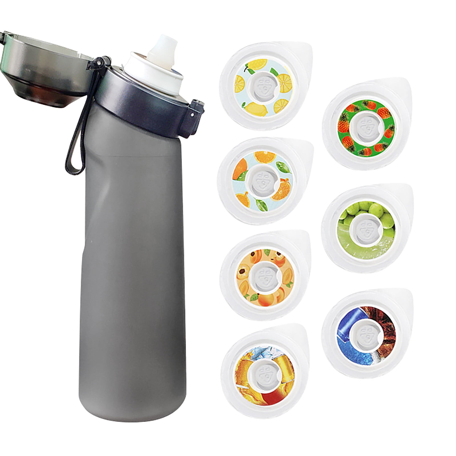 Air Up Air Up Water Bottle Air Up Bottle Tasting Fruit Water Bottle, 0 Sugar And 0 Calorie, Suction Cup, Multiple Rings
