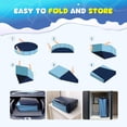 thumbnail image 3 of COMMOUDS Foldable Dog Pool, Collapsible Hard Plastic Dog Kiddie Swimming Pool, Portable Pet Bath Tub Wading Pools for Kids and Puppy Small Medium Large Do, 3 of 7